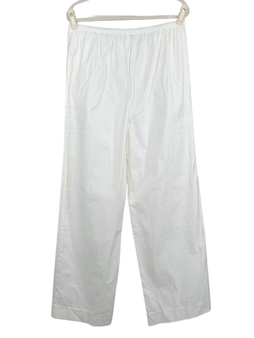 Reformation Micah Cotton Pants Drawstring Pants White Wide Leg L - Picture 4 of 7